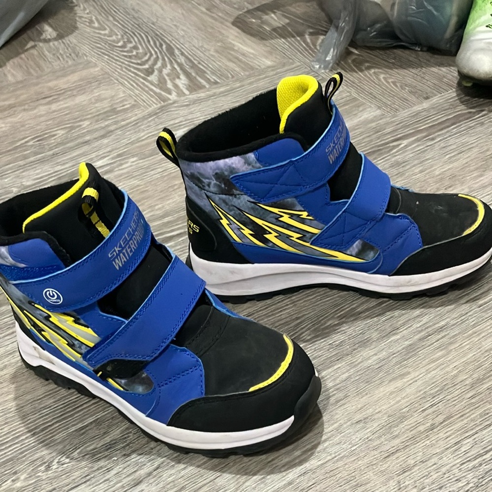 Skechers Kids Blue and Black Waterproof Shoes